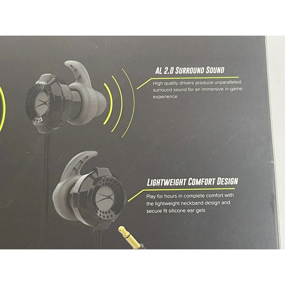 Altec Lansing Combat Buds Pro Wireless Gaming Headset Bluetooth Neckband Black